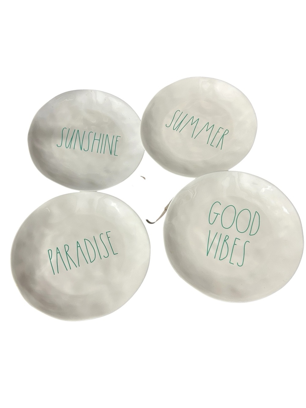 Rae Dunn Summer Melamine Dinner Plate Set of 4